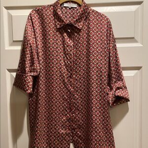 Naulover 1957 Stylish Red Patterned women’s Shirt size 42 (12)